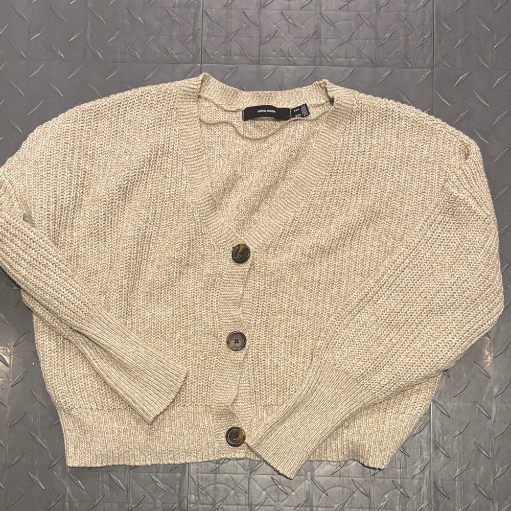 Vero Moda Light Tan Knit Cardigan